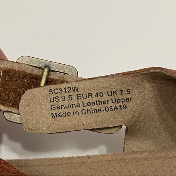 Aetrex Harper Braided Sandal Thong Womens 9.5 SC312W Brown Cork - Picture 9 of 11